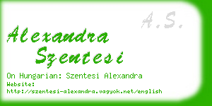 alexandra szentesi business card